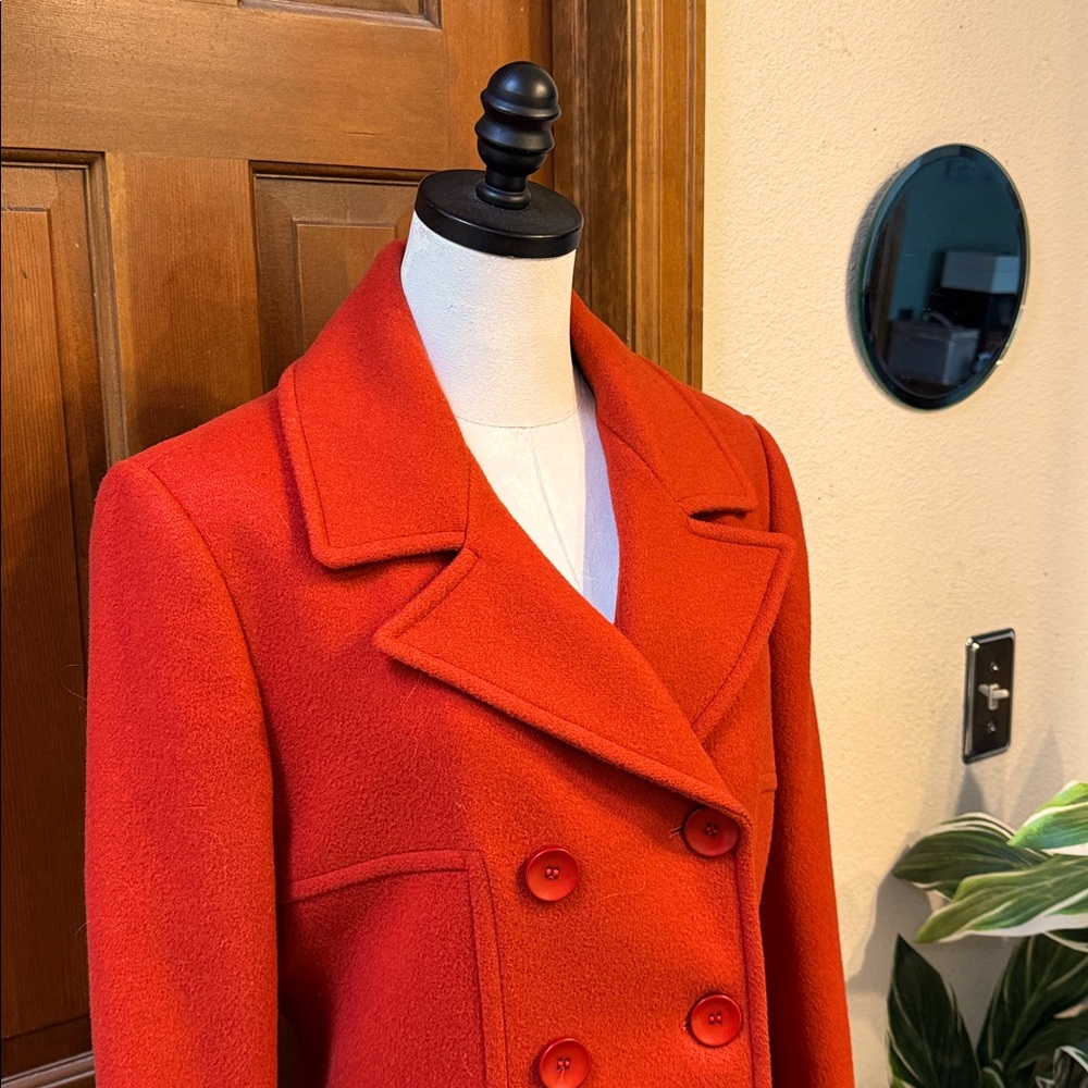 PRICE FIRM Mackintosh Elegant Women's Double-Breasted Pea Coat in Red Rust - Picture 8 of 8